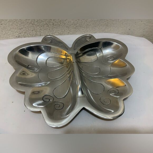 Butterfly Metal Serving Bowl - Picture 1 of 5